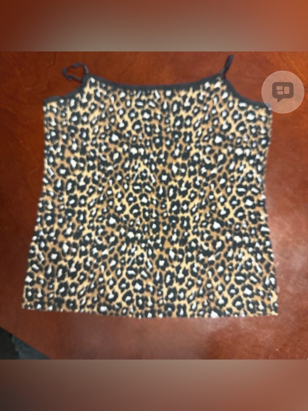 Ann Taylor Leopard Print Cami in Black and Tan